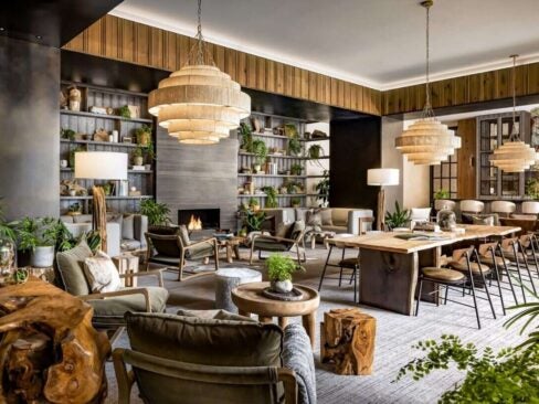 The lobby at 1 Hotel Toronto